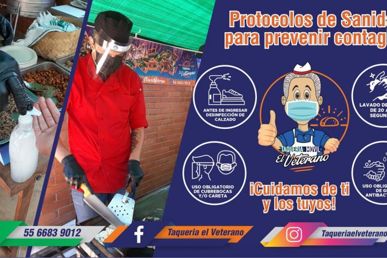 Protocolos de Sanidad El Veterano taquería móvil